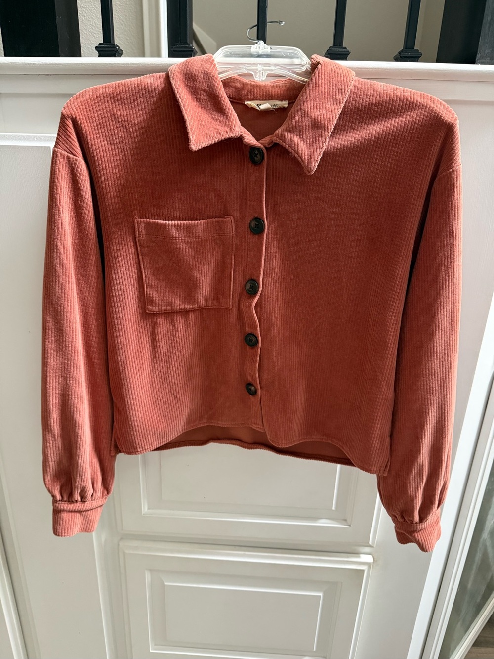 Madewell Corduroy Button Down Shirt in Rust
